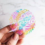 Be Gentle With Yourself As You Grow Clear Sticker