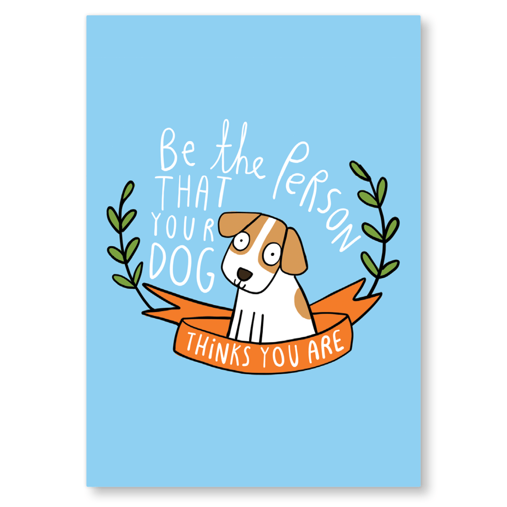 Postal Sé la persona (perro)