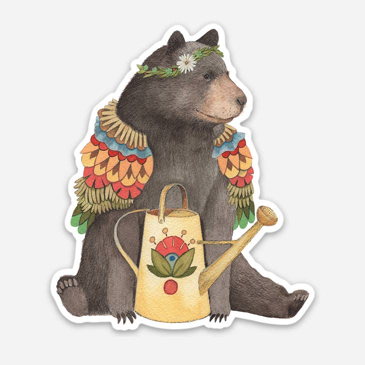 Bernice's Bear Watering Can Sticker