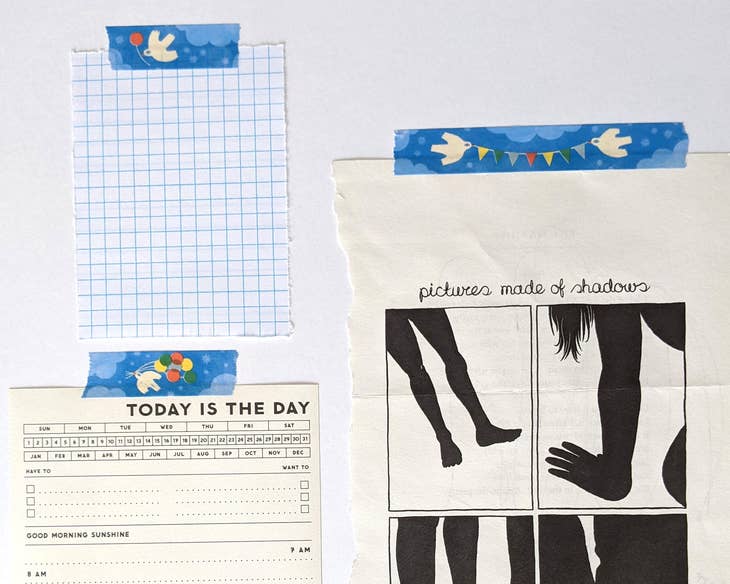 Cinta washi con motivo de celebración de aves
