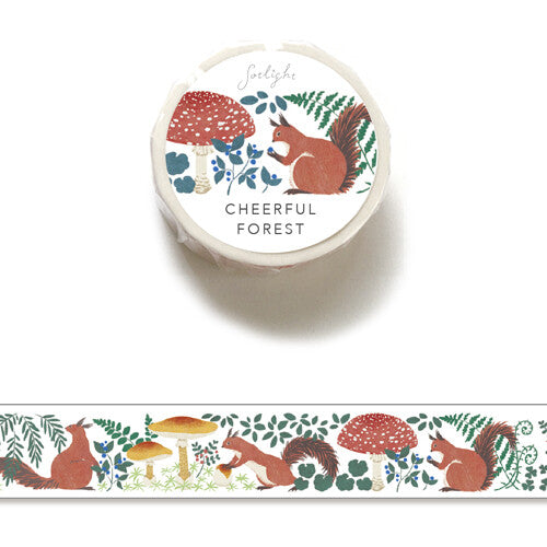 Cheerful Forest Squirrel Washi Tape