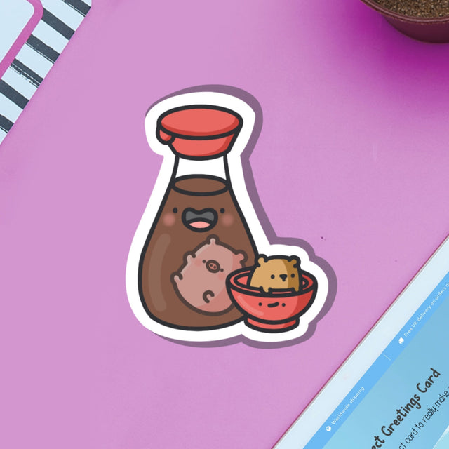 Cute Soy sauce Vinyl Sticker