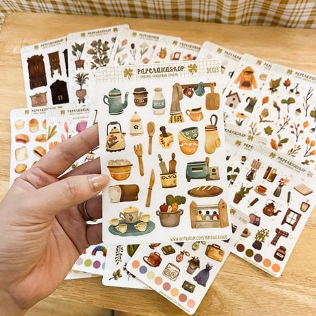 PaperaicaShop Cute Kitchen Stickers