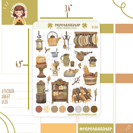 PaperaicaShop Cute Village Stickers