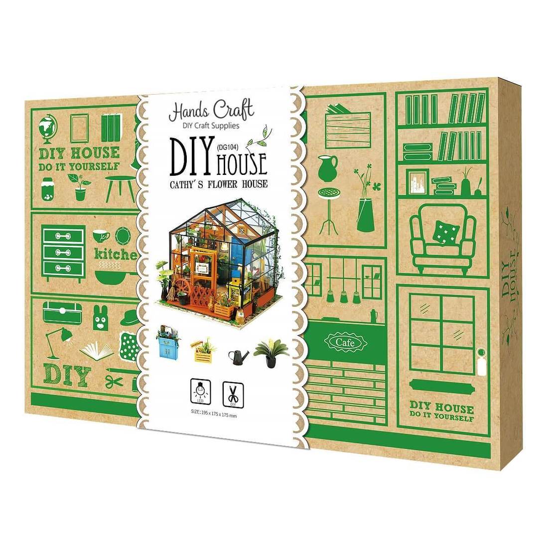 DIY 3D Wooden Puzzle Miniature House Cathy's Flower House