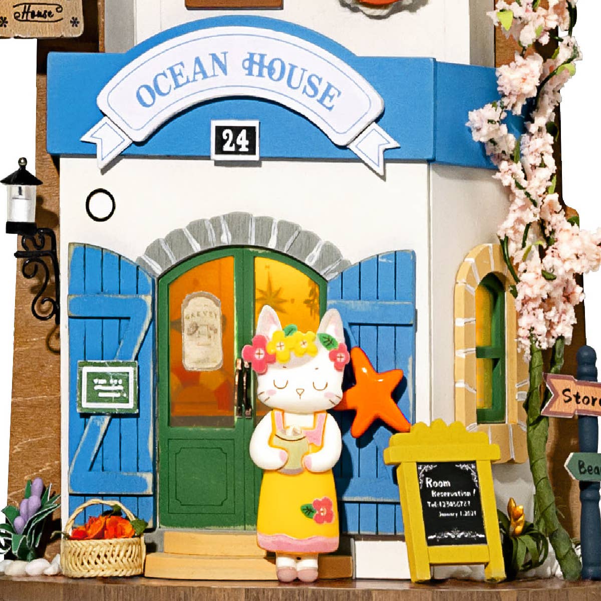 Kit de casa en miniatura para colgar en la pared, Island Dream Villa