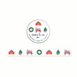 Cinta washi clásica de diciembre