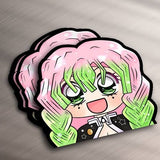 Demon Slayer Mitsuri Anime Peeker Vinyl Sticker