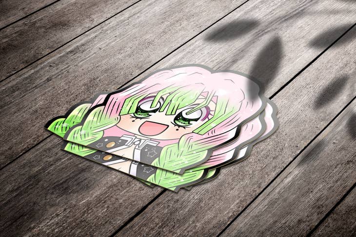 Naytendo - Demon Slayer Mini Mitsuri Anime Peeker Vinyl Sticker