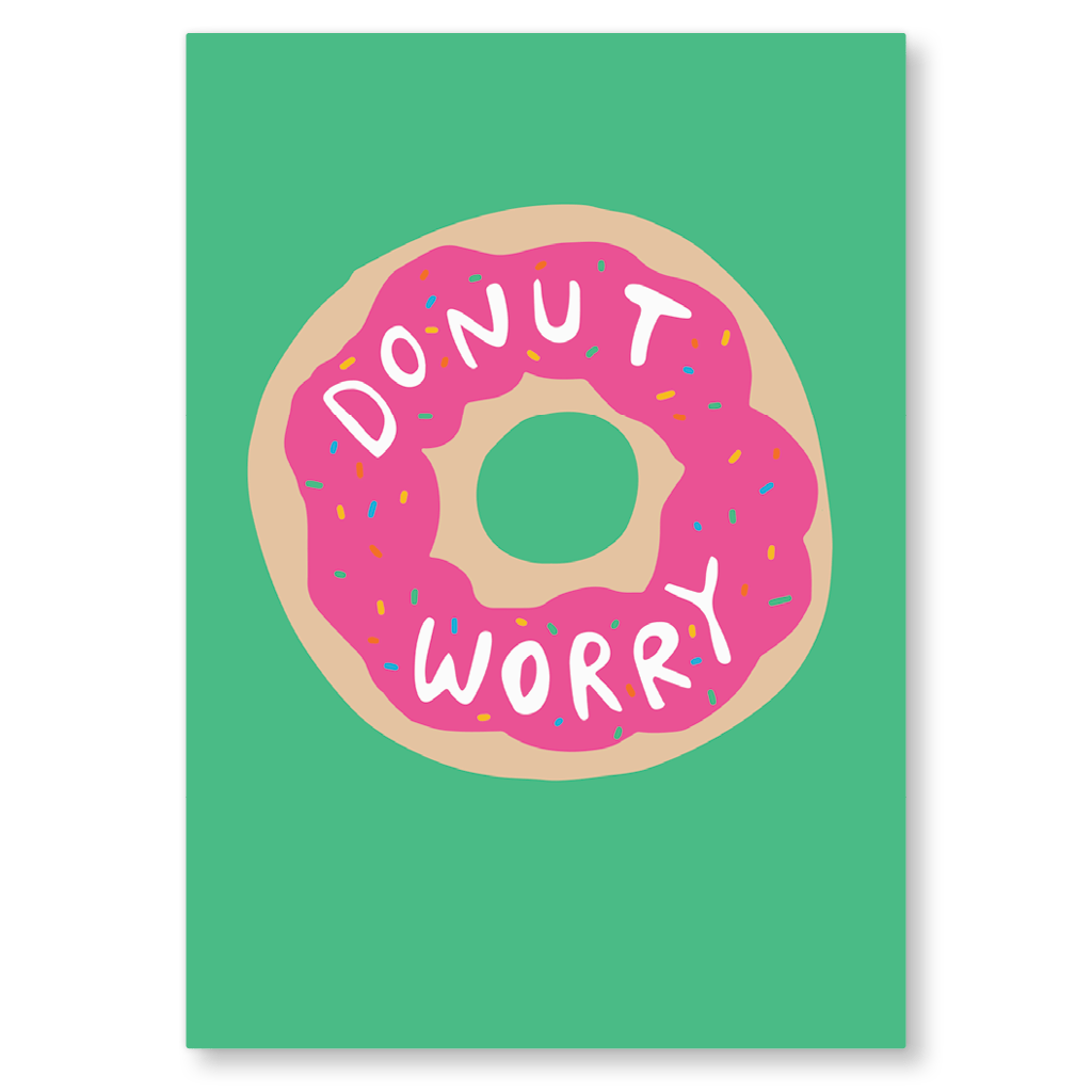 Postal de la preocupación por los donuts