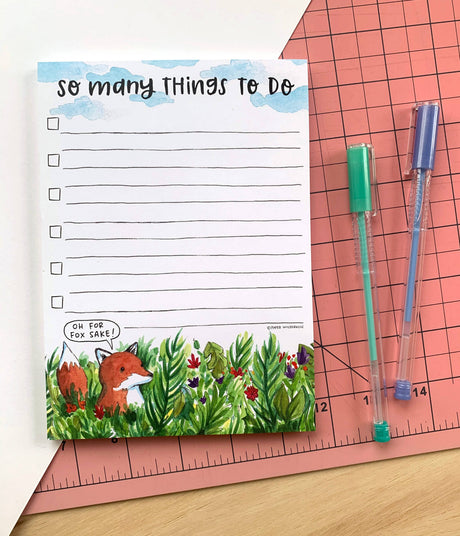 For Fox Sake To Do List Notepad