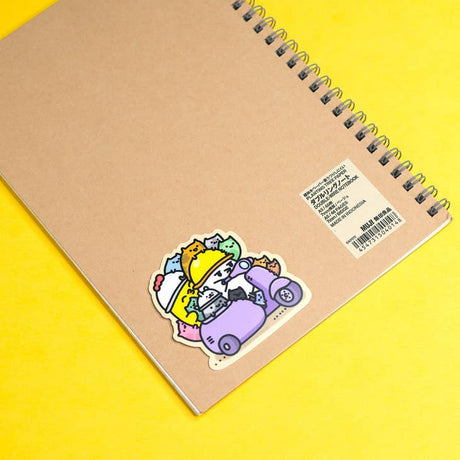 Robot Dance Battle - Grumpy Chicken Scooter and Cats Sticker