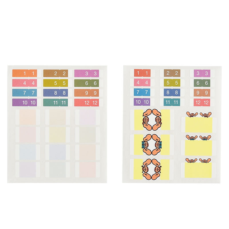 These Hobonichi Index Stickers allow you to mark particular pages of the Hobonichi Techo so that you can open up to the intended page in one go, such as the monthly calendar or the daily page.