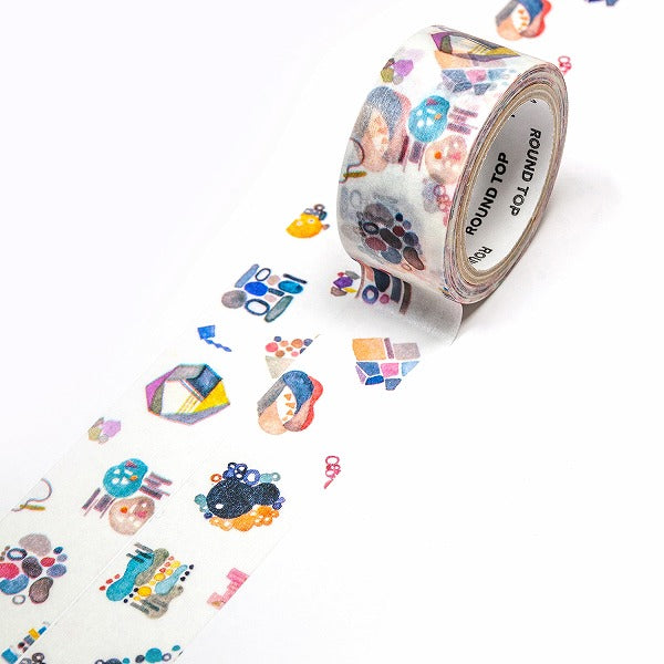 Iroarare Geo Art Washi Tape Insomnia Round Top