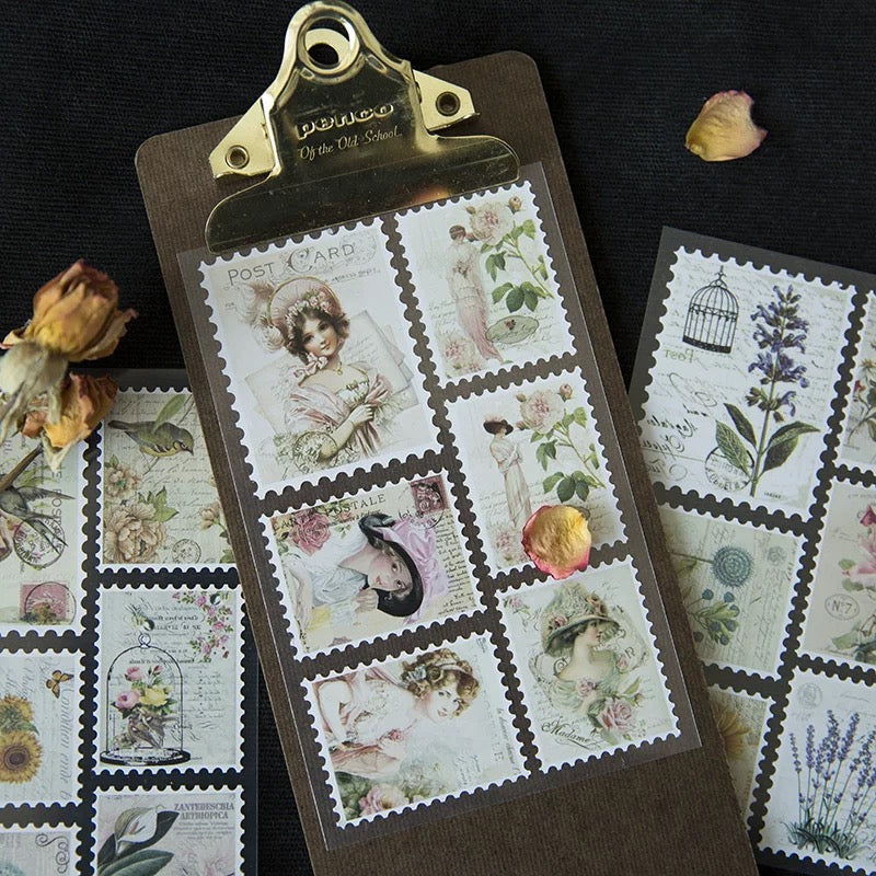 Retro Stamp Sticker (3 sheets)