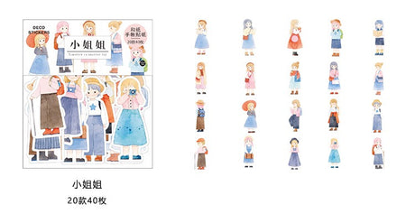 Pegatinas washi flake de Lil Missy (40 piezas) 