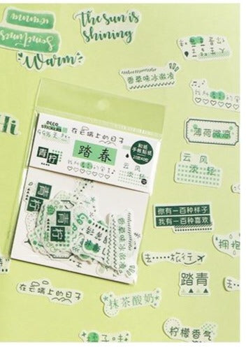 Chinese Words Washi Flake Sticker