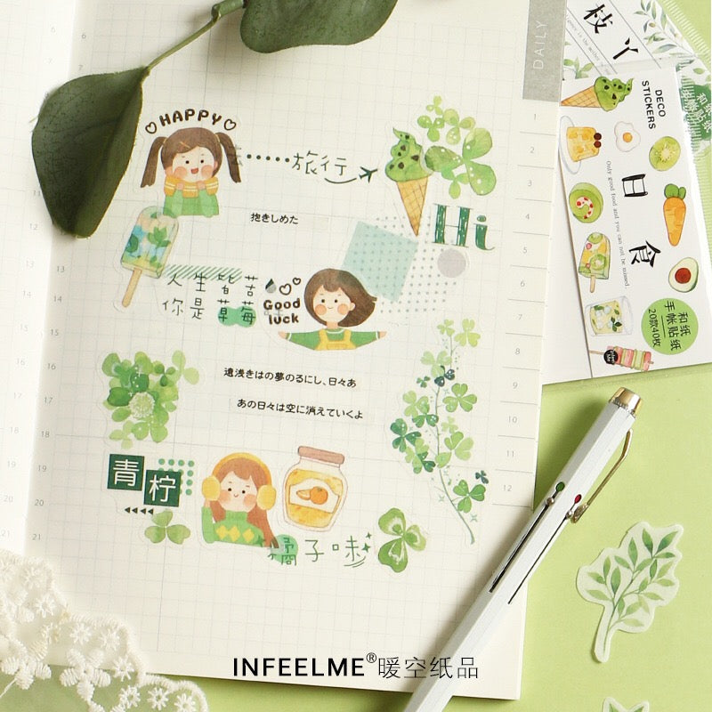 Words Washi Flake Sticker