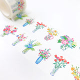 Cinta washi con ramo de flores