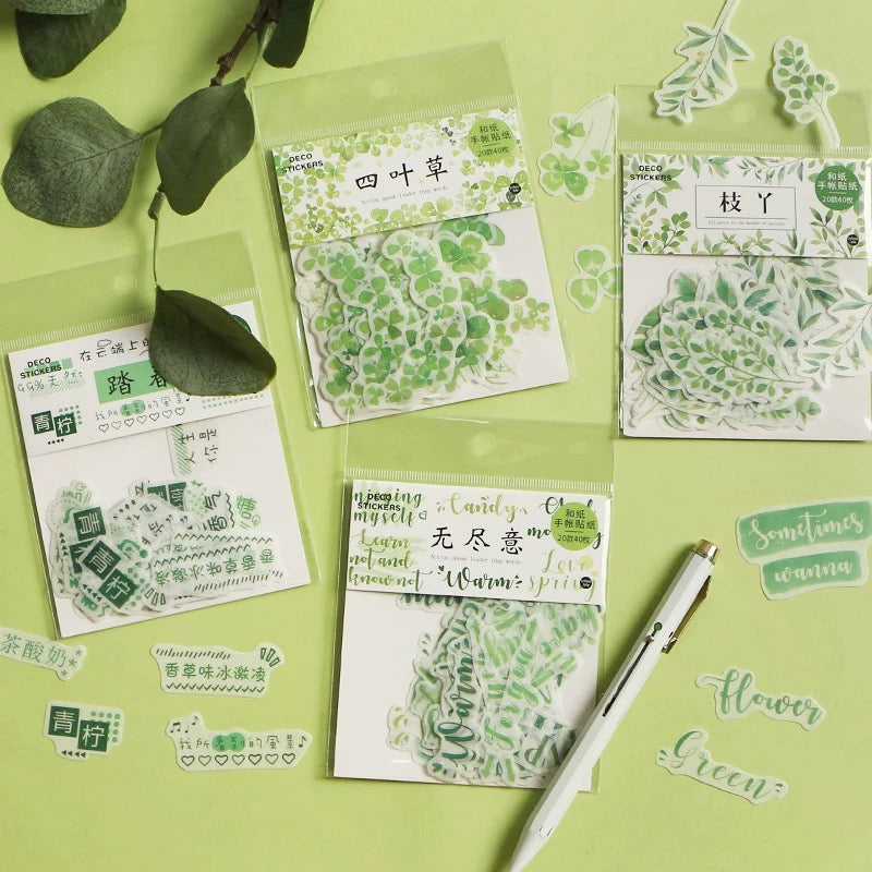 Words Washi Flake Sticker