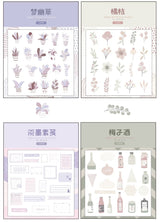 Plum Wine Washi Flake Sticker