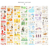 Light Green Collage Wide Washi Tape