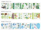 Blue Collage Wide Washi Tape