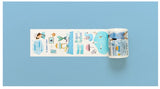 Blue Collage Wide Washi Tape