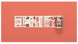 Red Collage Wide Washi Tape
