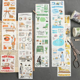 Red Collage Wide Washi Tape