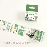 Green Collage Wide Washi Tape