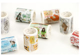 Blue Collage Wide Washi Tape