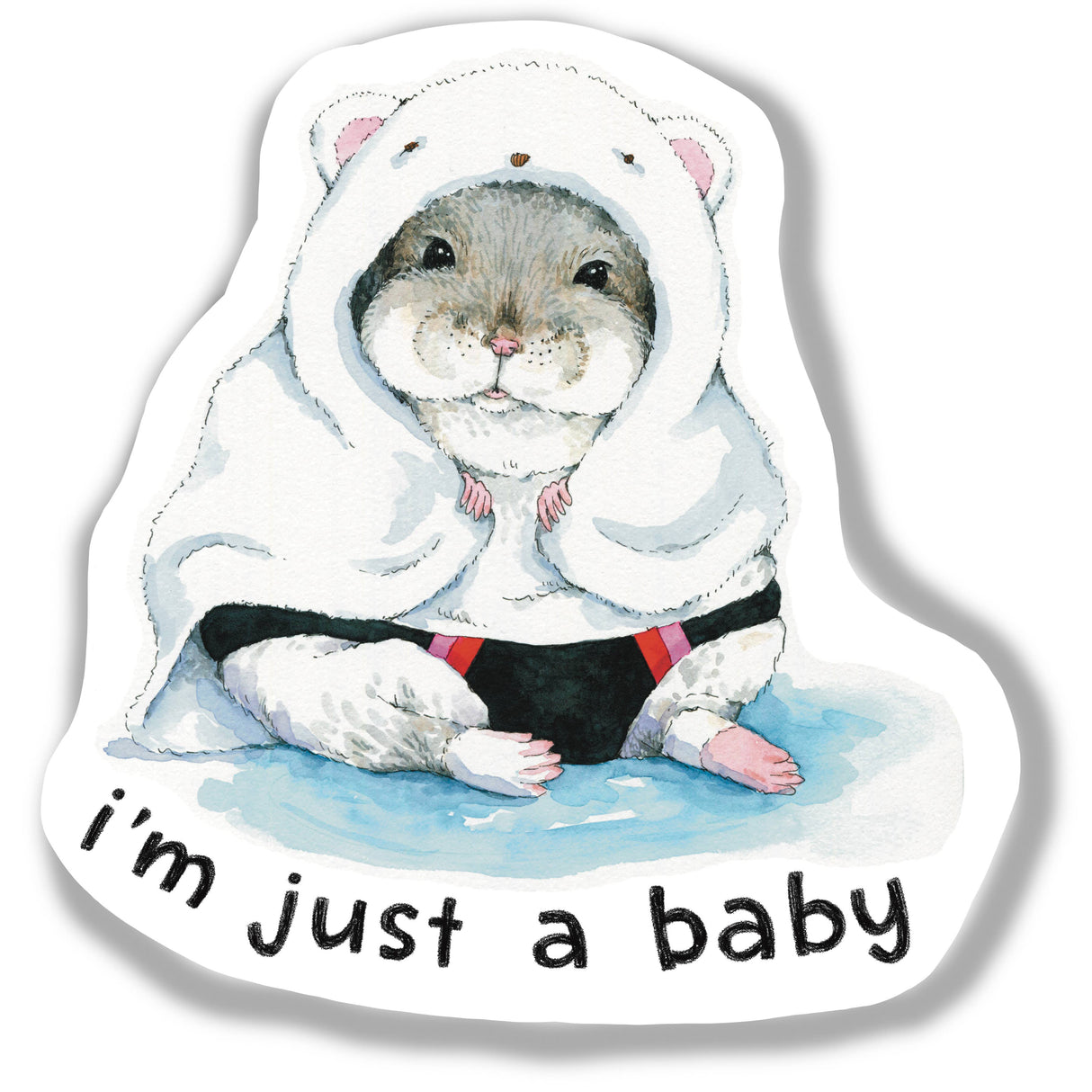Just A Baby Hamster Sticker