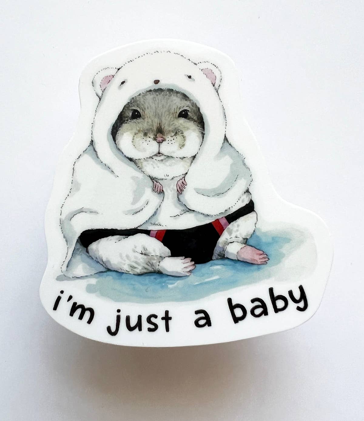 Just A Baby Hamster Sticker