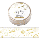 Shooting Star Washi Tape Gold Foil
