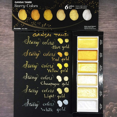 Kuretake Gansai Tambi Starry Colors 6 Color Set