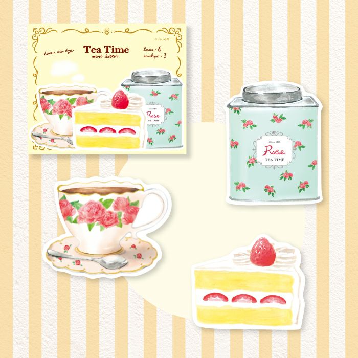 Tea Time Rose Letter Set - Writing Papers & Envelope