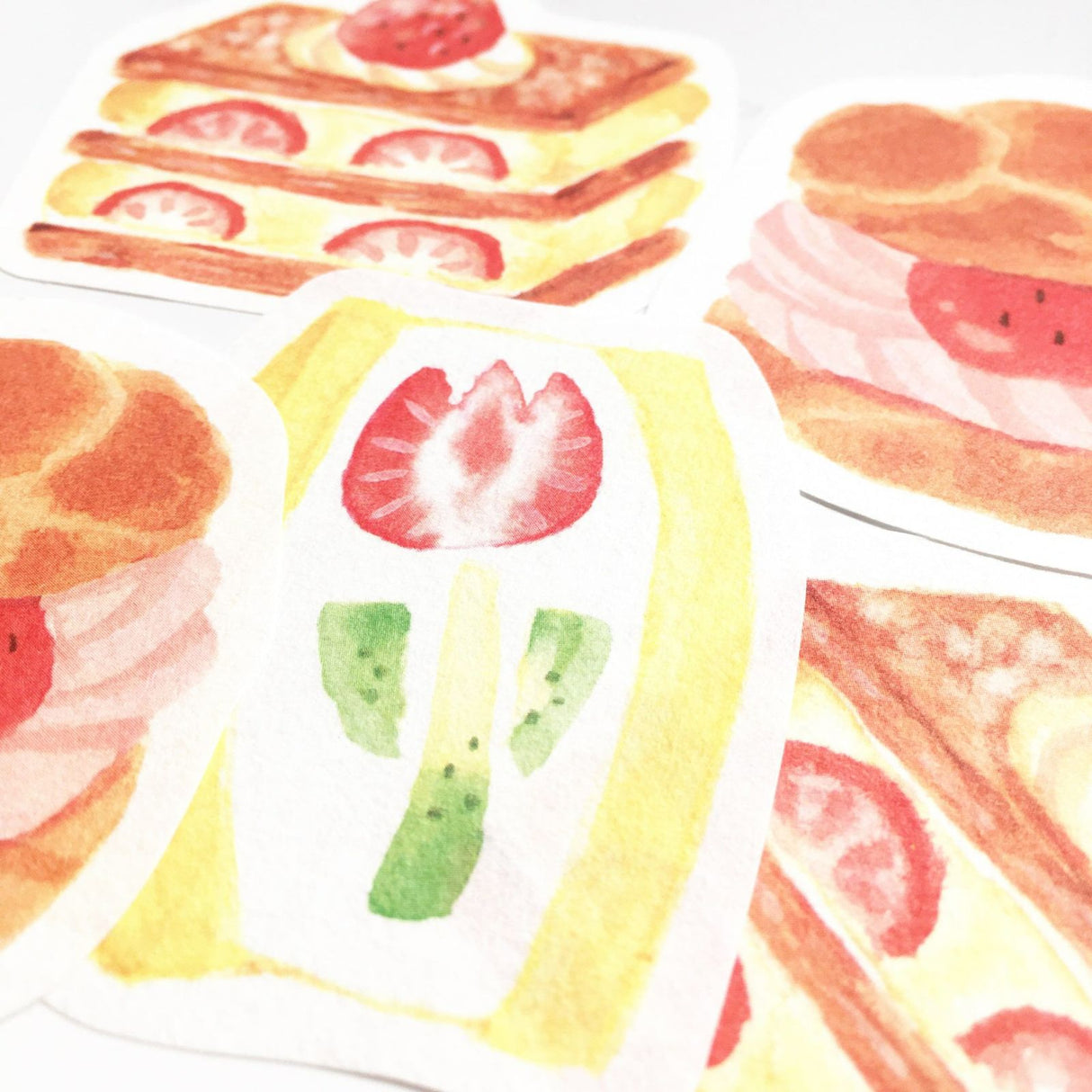 Juego de letras milhojas de buffet de fresas