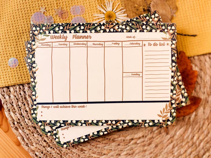 Libreta de notas con agenda semanal de Lily of the Moon tamaño A5