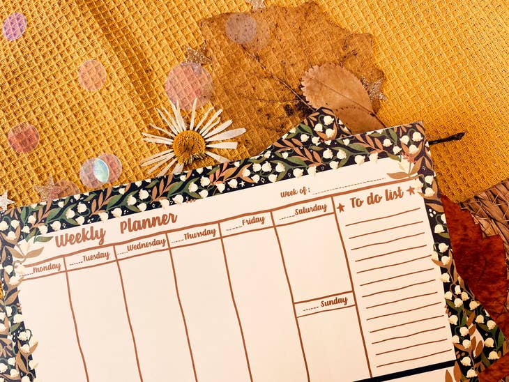 Libreta de notas con agenda semanal de Lily of the Moon tamaño A5