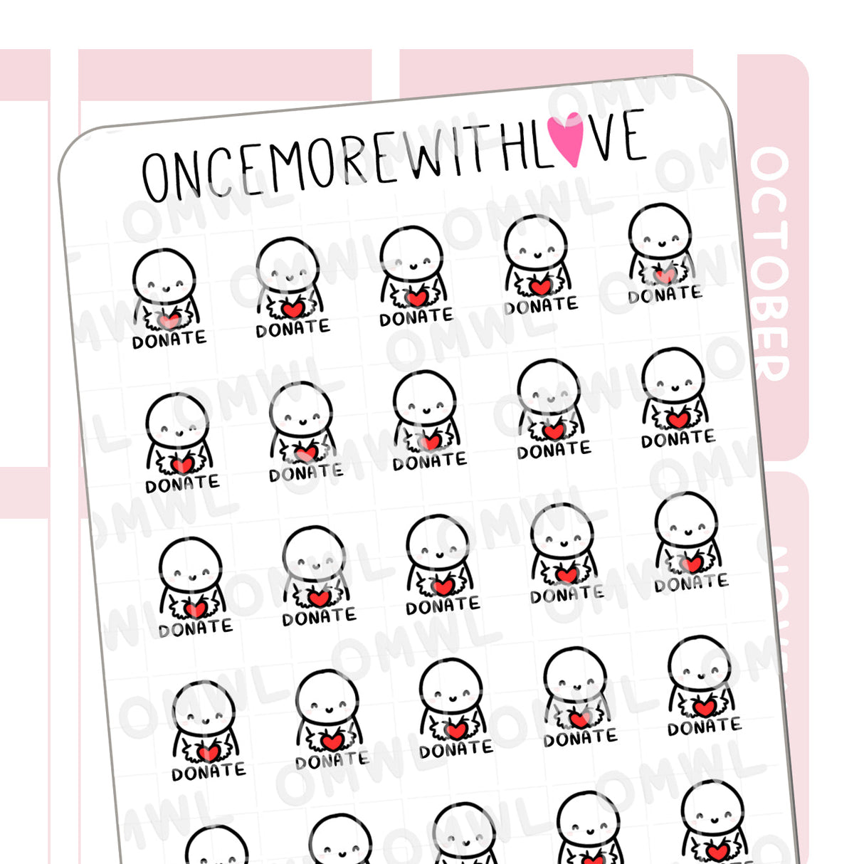 M1011 Donate Blood Donation Planner Stickerp