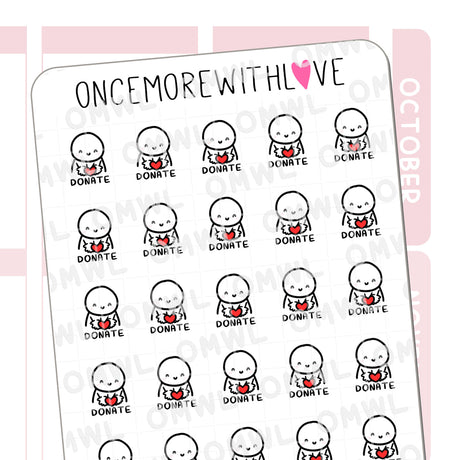 M1011 Donate Blood Donation Planner Stickerp