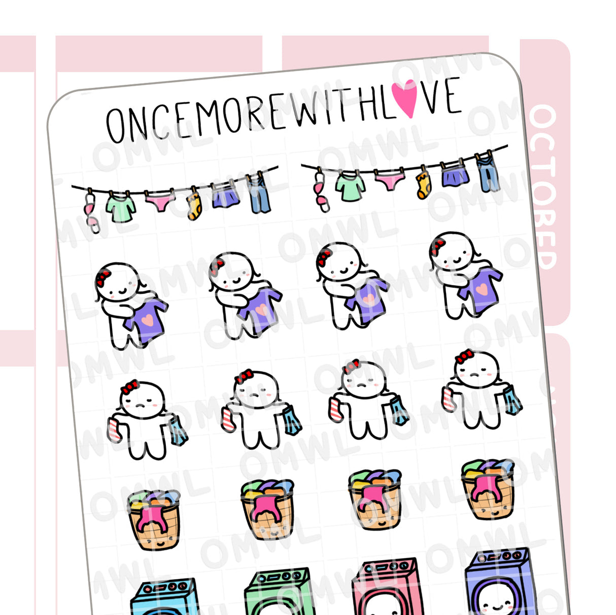 M30 Laundry Banner and Laundry Chores Sticker