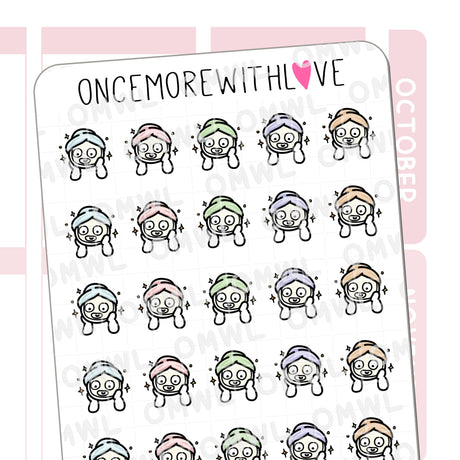 Pegatinas para planificador de Munchkin de Face Mask 2.0