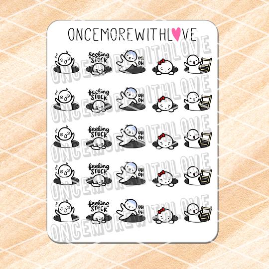 Black Hole Munchkin Planner Stickers