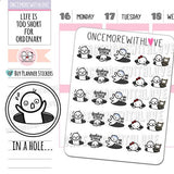 Black Hole Munchkin Planner Stickers