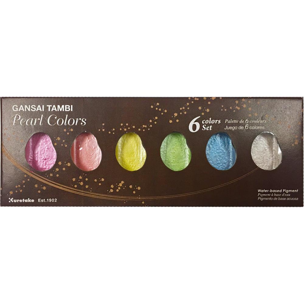Kuretake Gansai Tambi Pearl Colors 6 Color Set