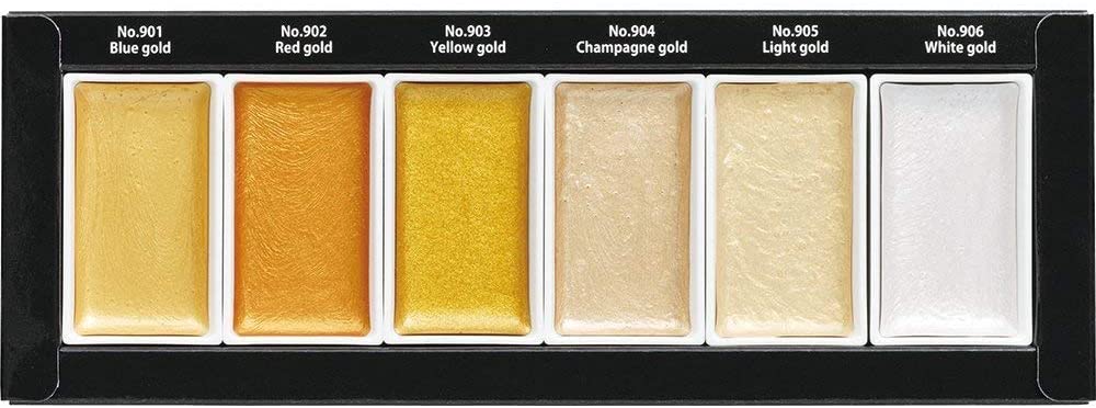 Juego de 6 colores de estrellas Kuretake Gansai Tambi 