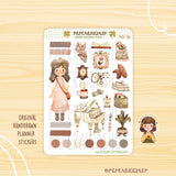 PaperaicaShop Cute Light Academia Girl Sticker