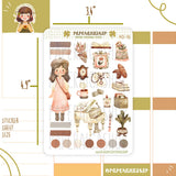 PaperaicaShop Cute Light Academia Girl Sticker